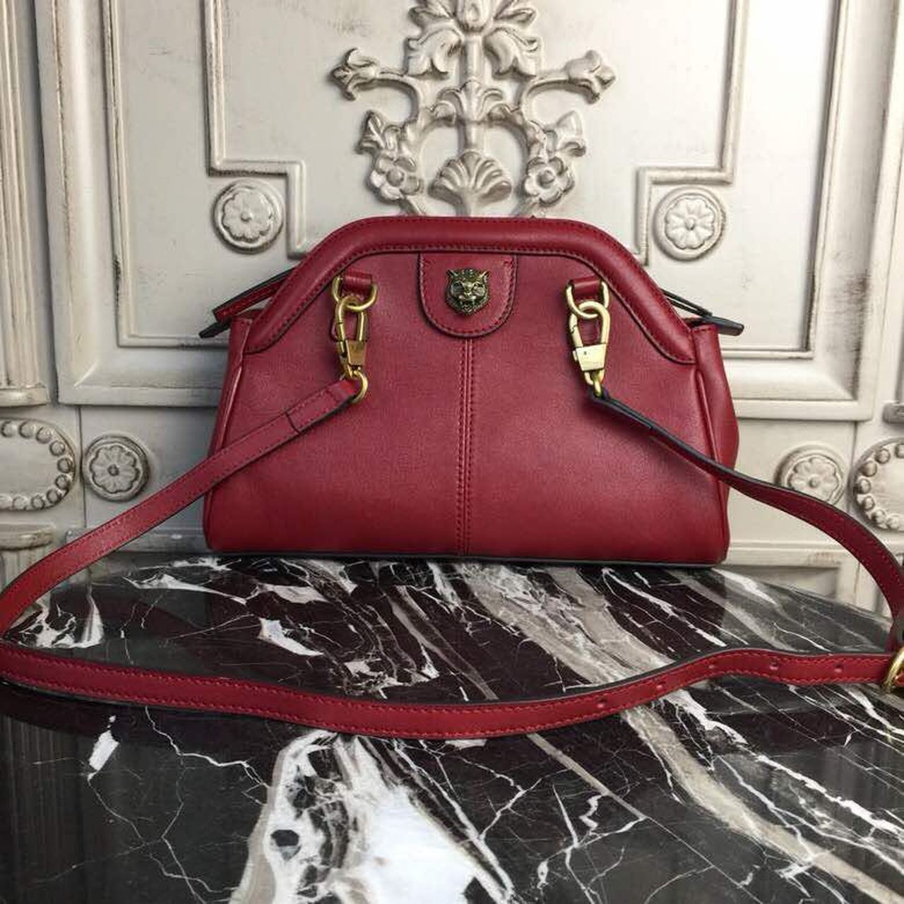 Glami RE(BELLE) MeGLAMIum Top Handle Bag Red For Women 10.7in/27cm Glami