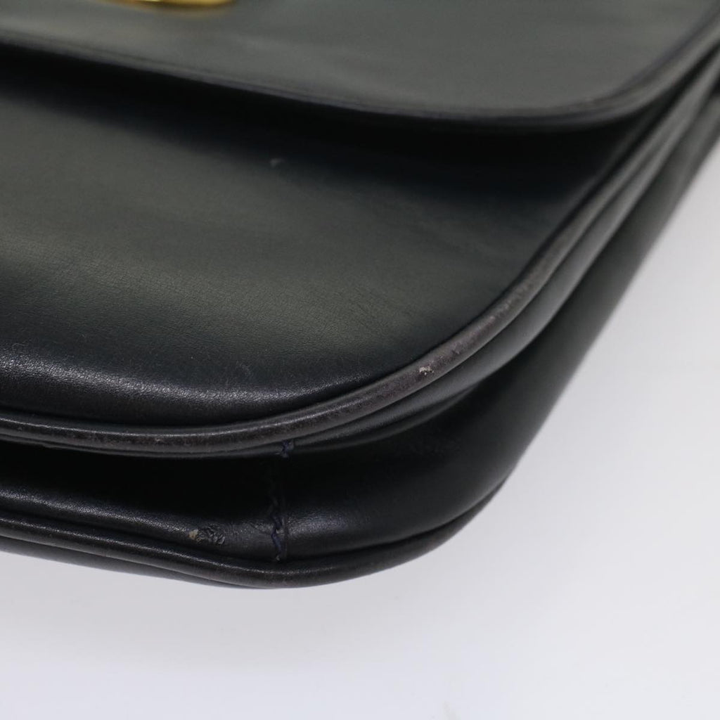GUCCI Sherry Line Shoulder Bag Leather Black Red Navy 55656
