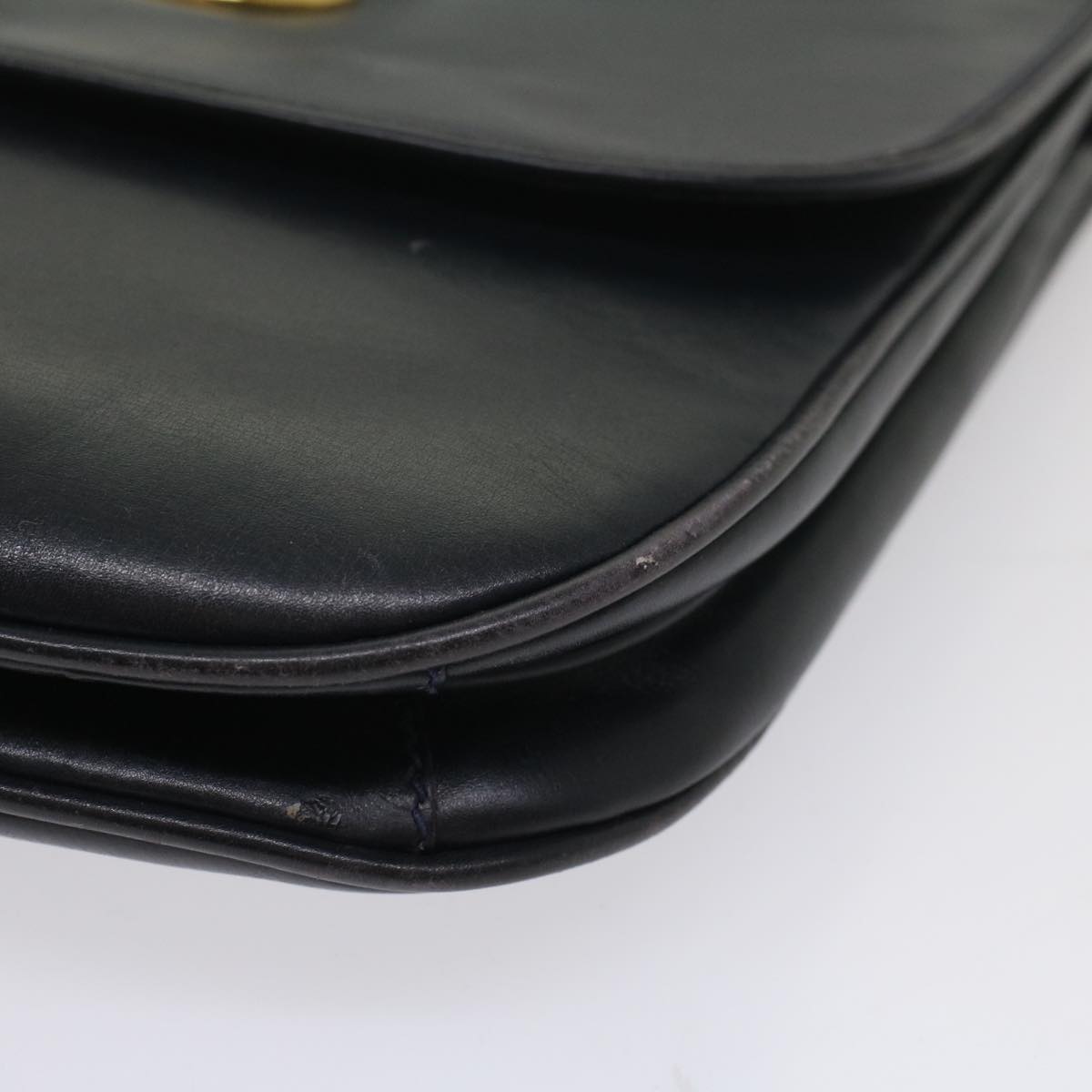 GUCCI Sherry Line Shoulder Bag Leather Black Red Navy 55656