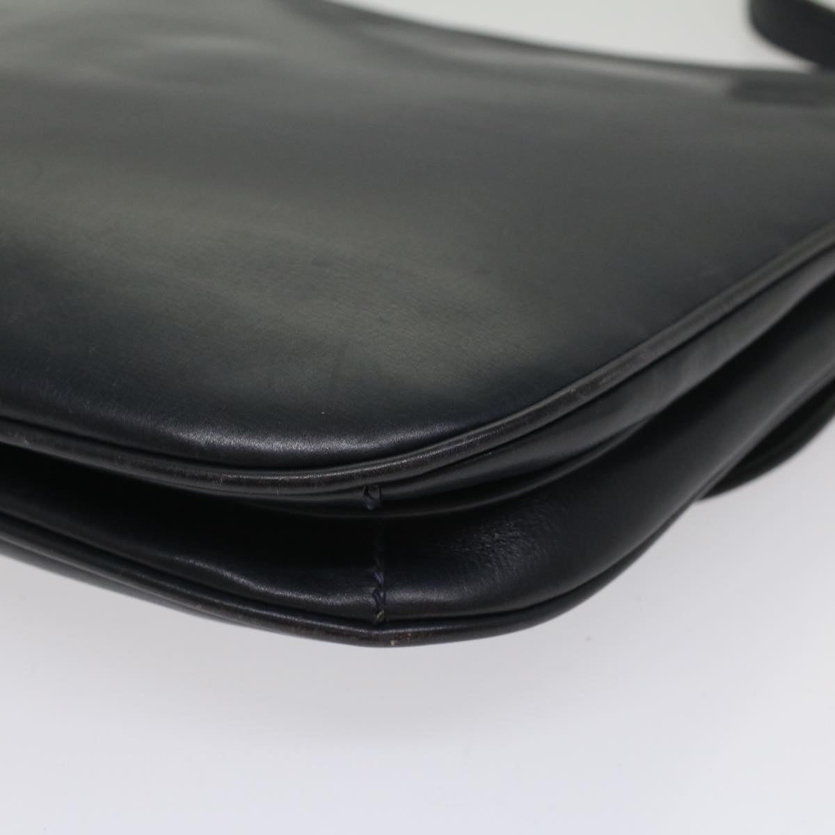 GUCCI Sherry Line Shoulder Bag Leather Black Red Navy 55656