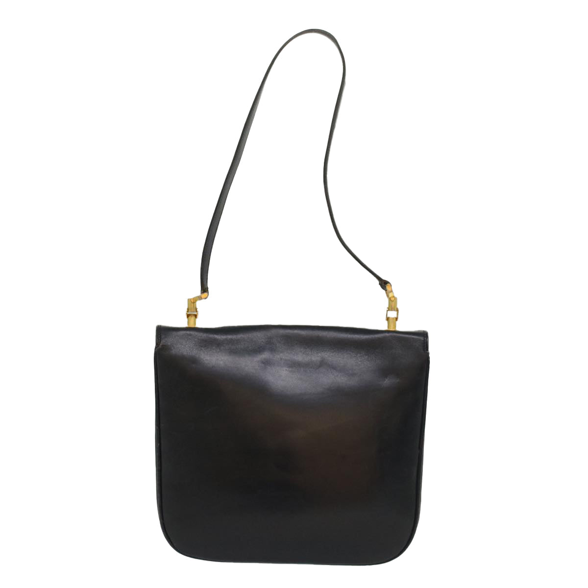 GUCCI Sherry Line Shoulder Bag Leather Black Red Navy 55656