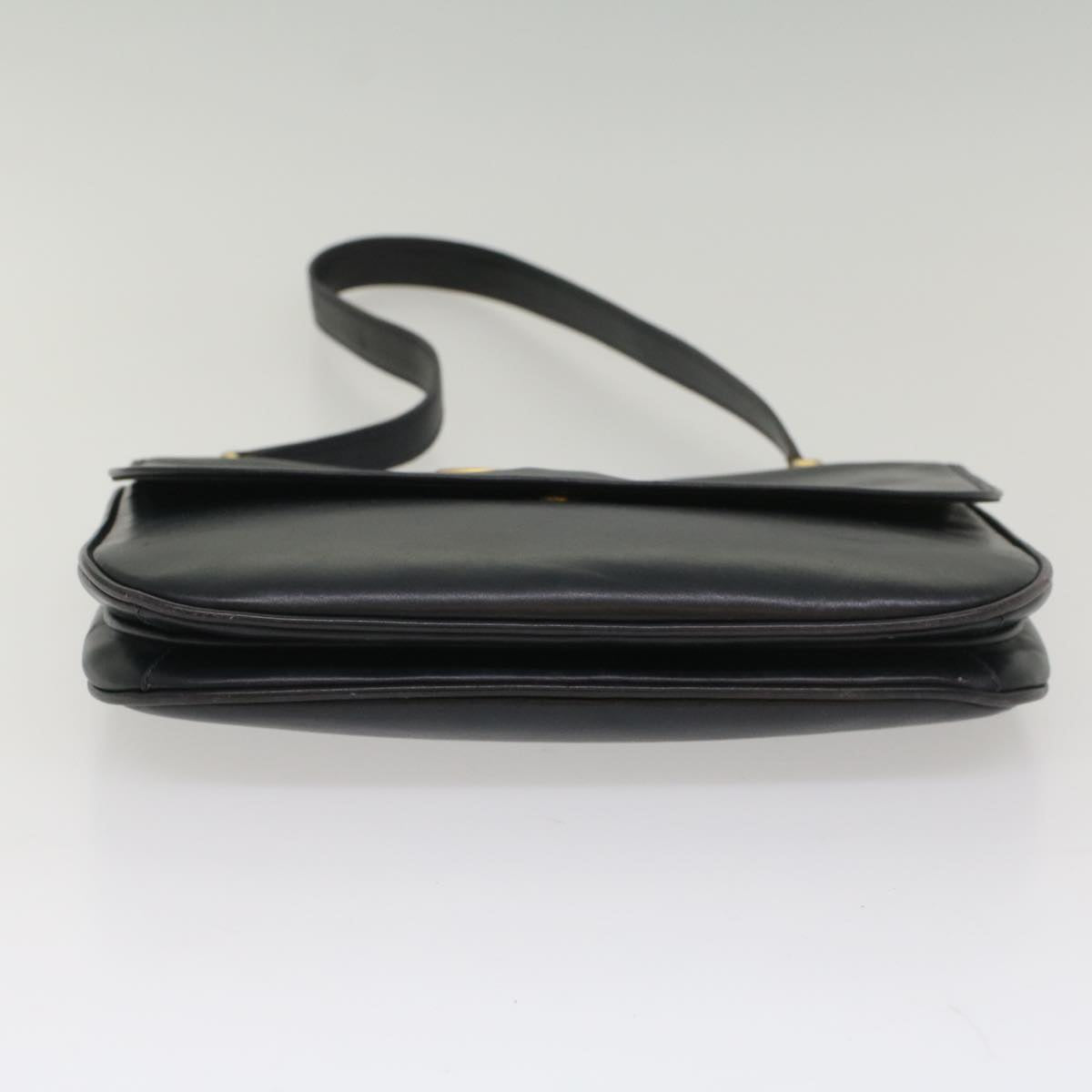 GUCCI Sherry Line Shoulder Bag Leather Black Red Navy 55656