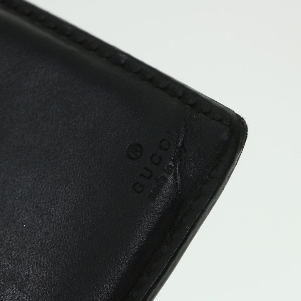 GUCCI GG Canvas Guccissima Long Wallet Black 481727 55674