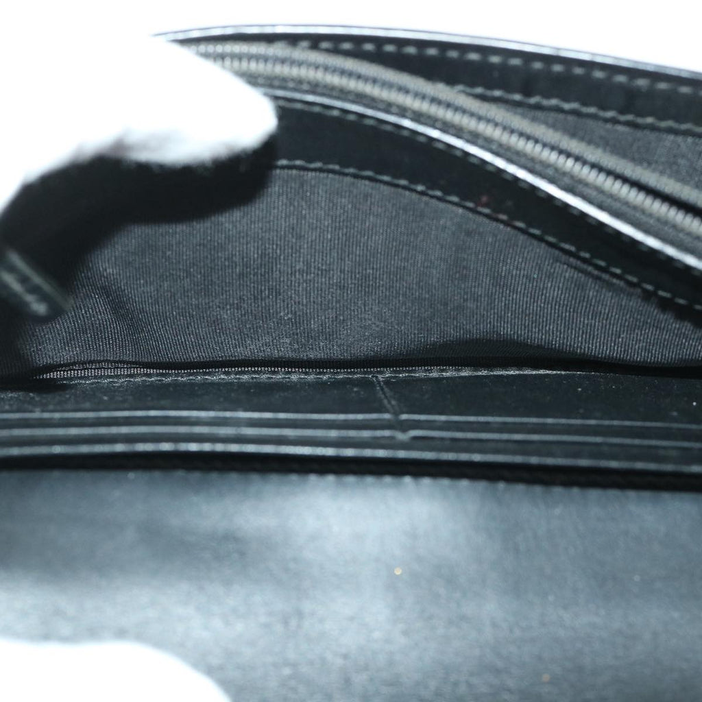 GUCCI GG Canvas Guccissima Long Wallet Black 481727 55674