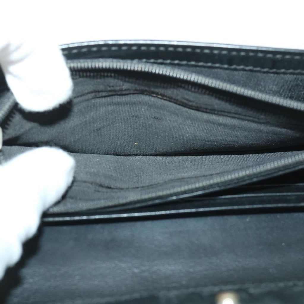 GUCCI GG Canvas Guccissima Long Wallet Black 481727 55674