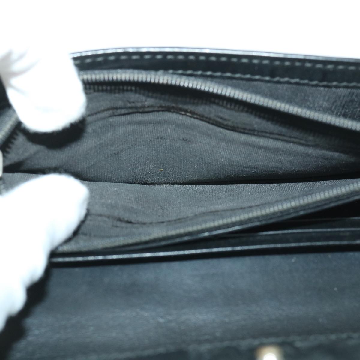 GUCCI GG Canvas Guccissima Long Wallet Black 481727 55674