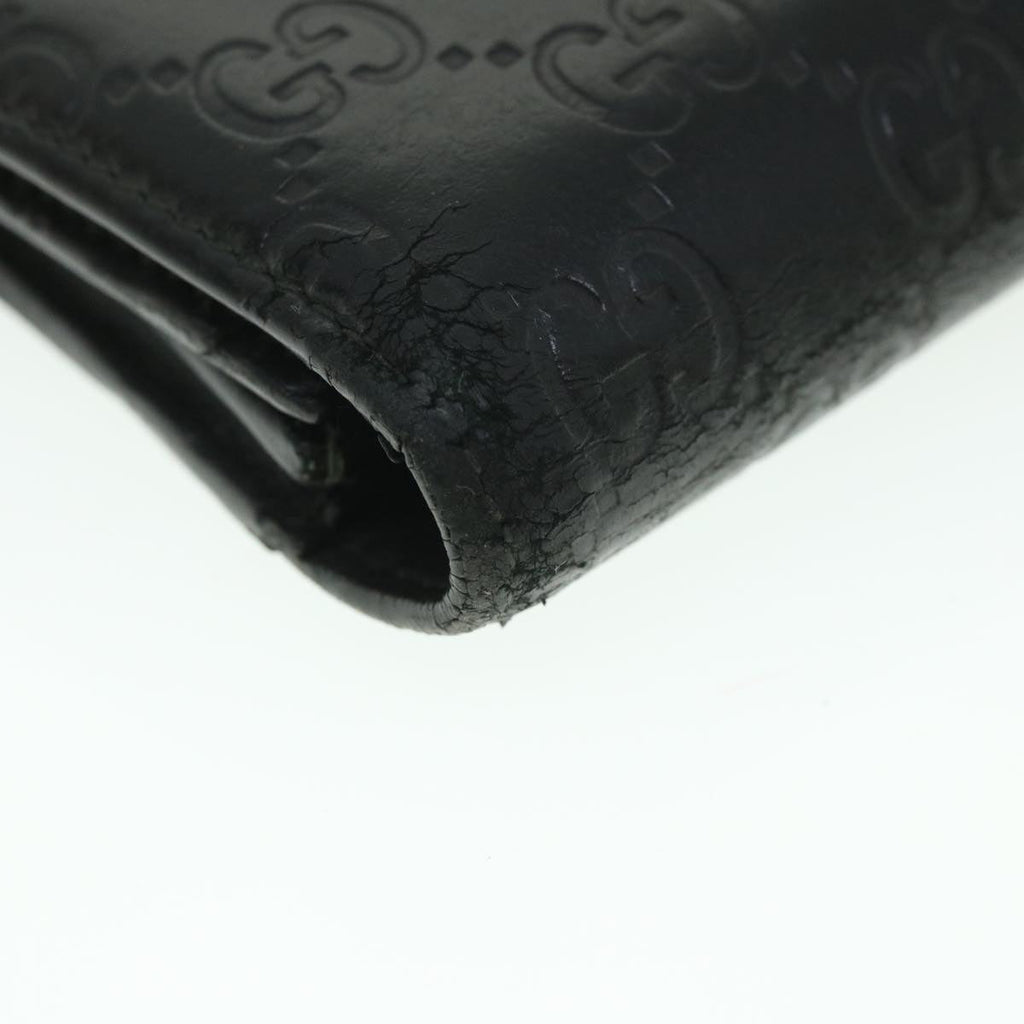 GUCCI GG Canvas Guccissima Long Wallet Black 481727 55674