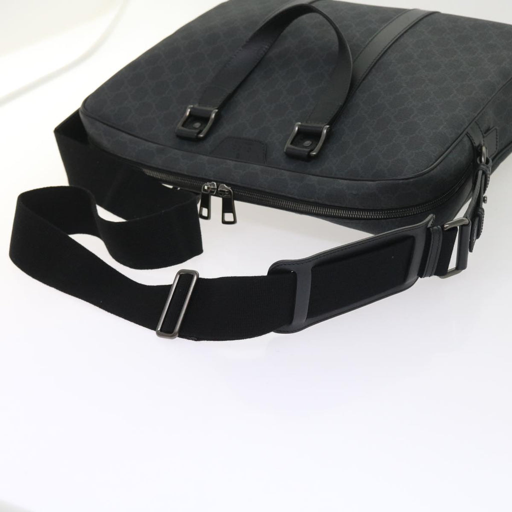GUCCI GG Canvas Business Bag PVC Leather 2way Black 337081 55693