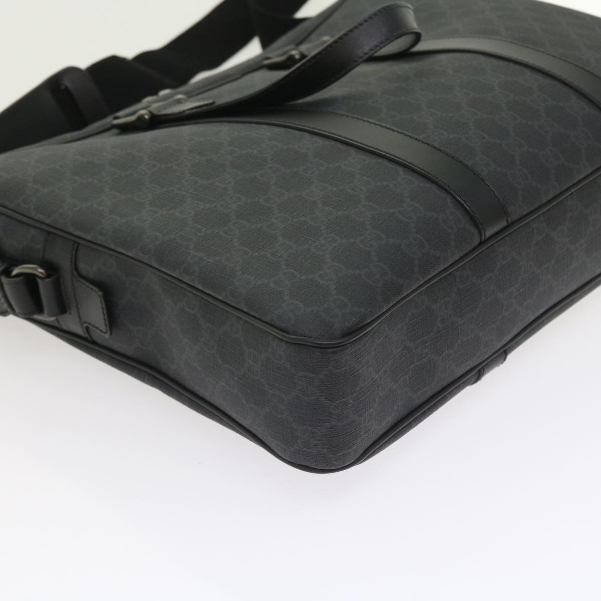 GUCCI GG Canvas Business Bag PVC Leather 2way Black 337081 55693