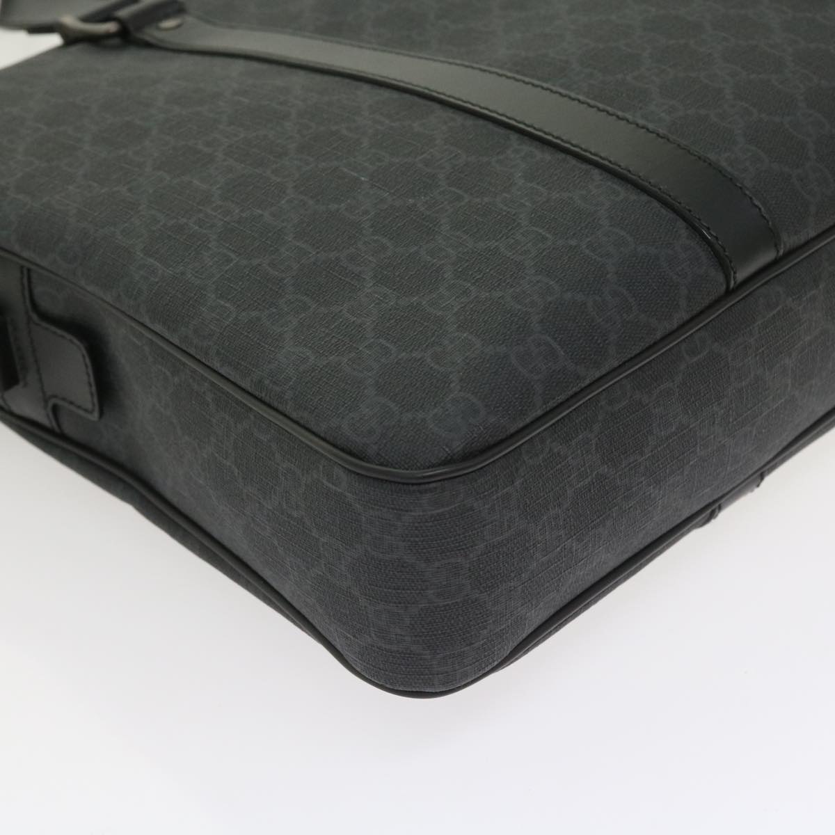 GUCCI GG Canvas Business Bag PVC Leather 2way Black 337081 55693