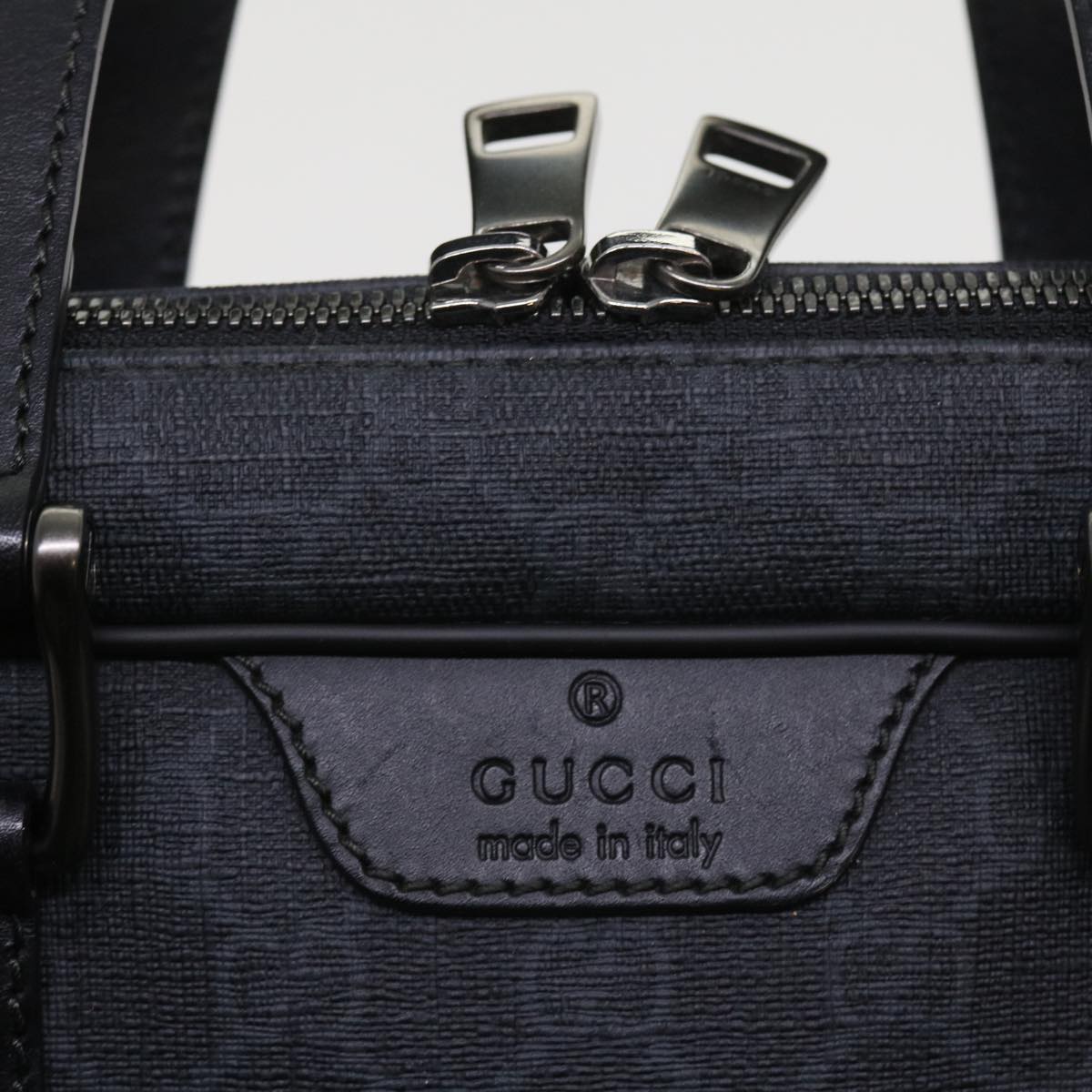 GUCCI GG Canvas Business Bag PVC Leather 2way Black 337081 55693