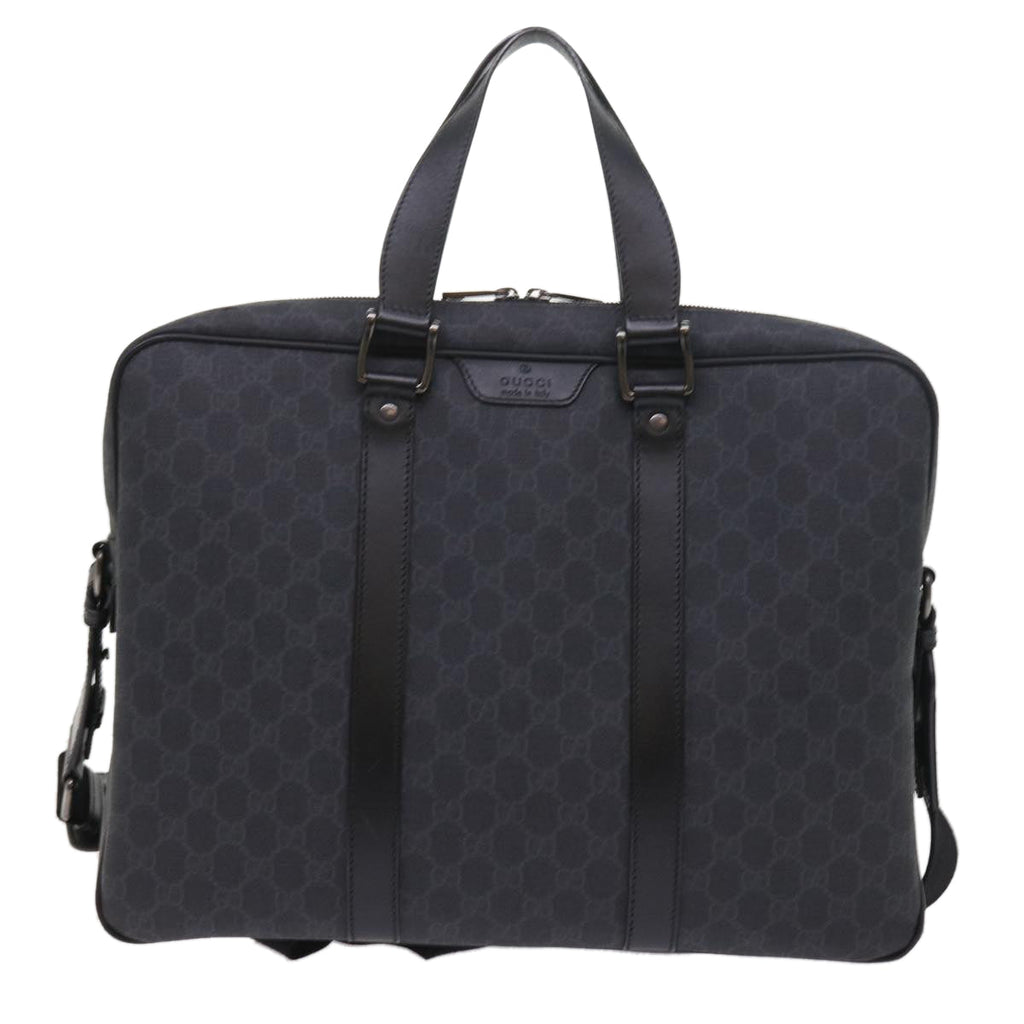 GUCCI GG Canvas Business Bag PVC Leather 2way Black 337081 55693