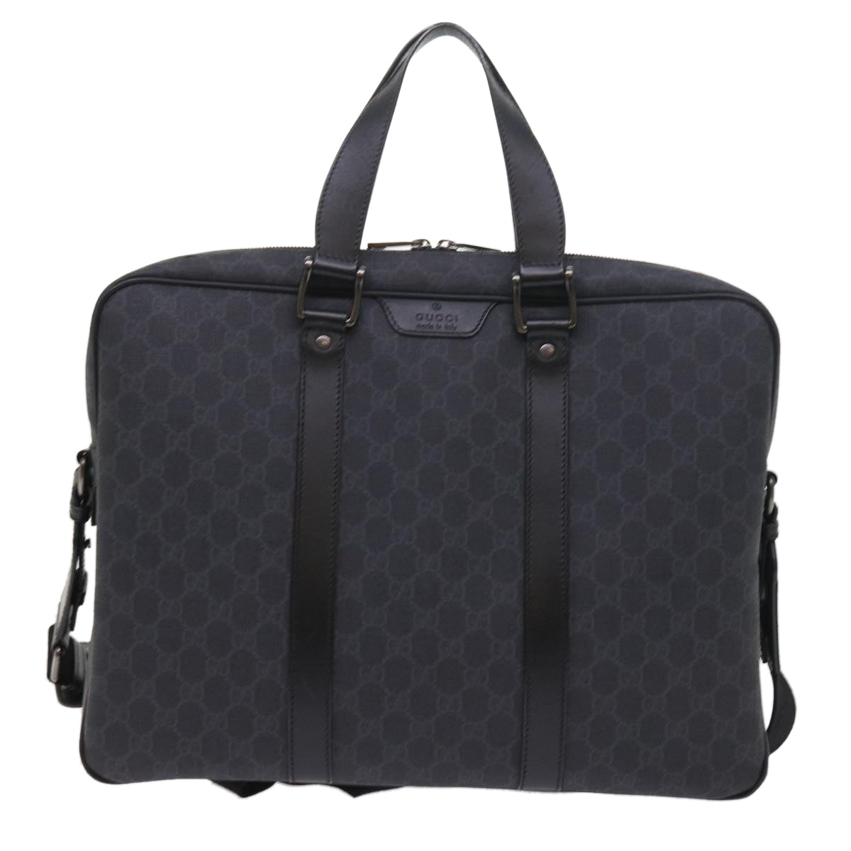 GUCCI GG Canvas Business Bag PVC Leather 2way Black 337081 55693
