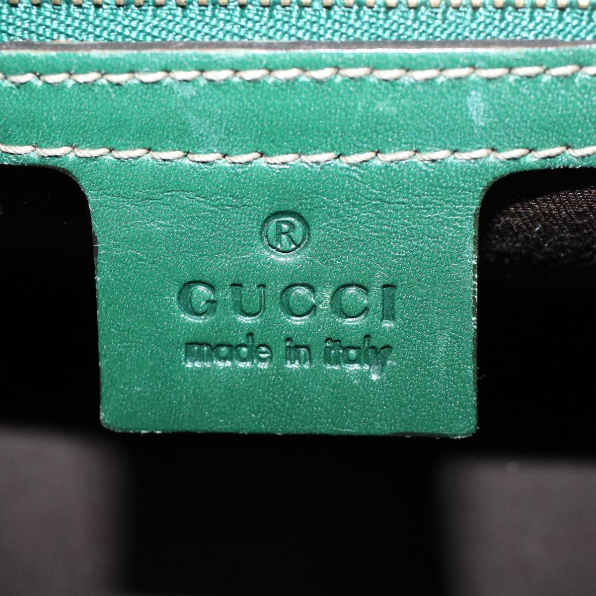 GUCCI GG Canvas Bamboo Guccissima Hand Bag Green 159400 55742