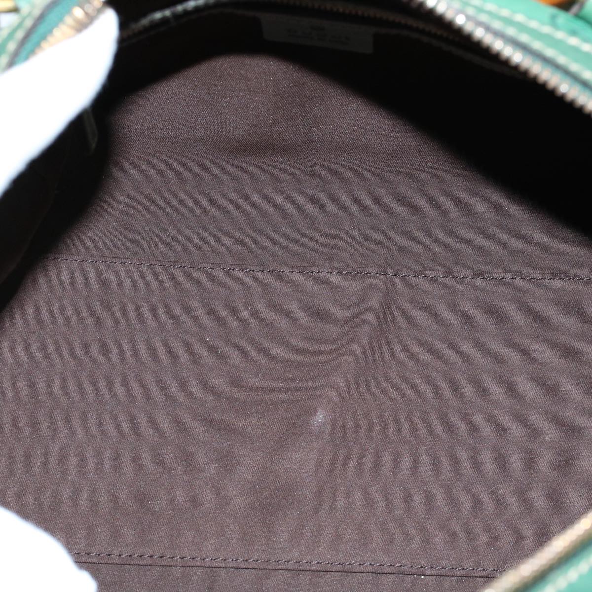 GUCCI GG Canvas Bamboo Guccissima Hand Bag Green 159400 55742