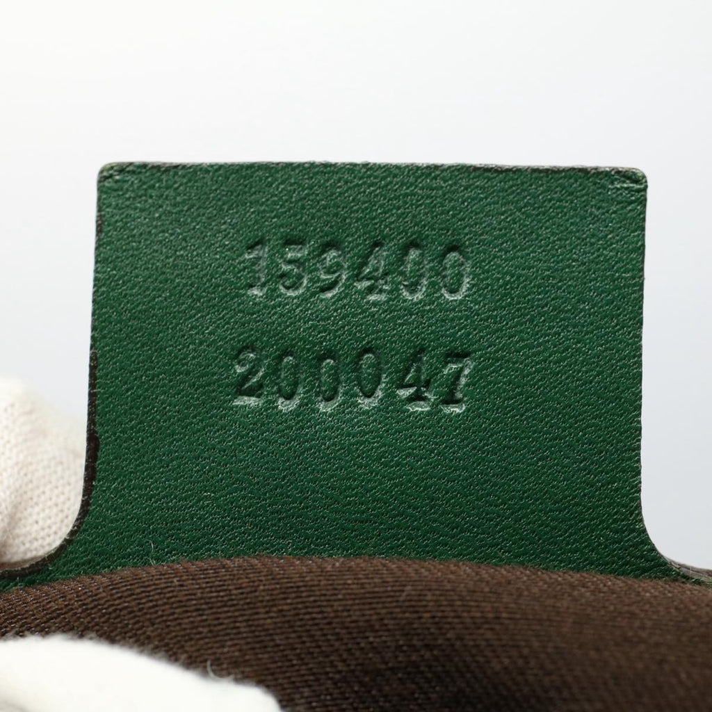 GUCCI GG Canvas Bamboo Guccissima Hand Bag Green 159400 55742
