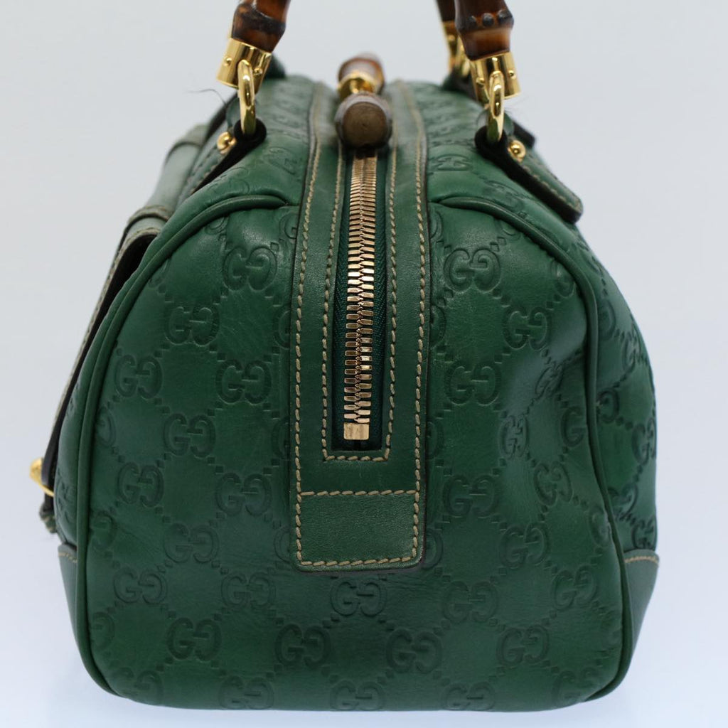 GUCCI GG Canvas Bamboo Guccissima Hand Bag Green 159400 55742