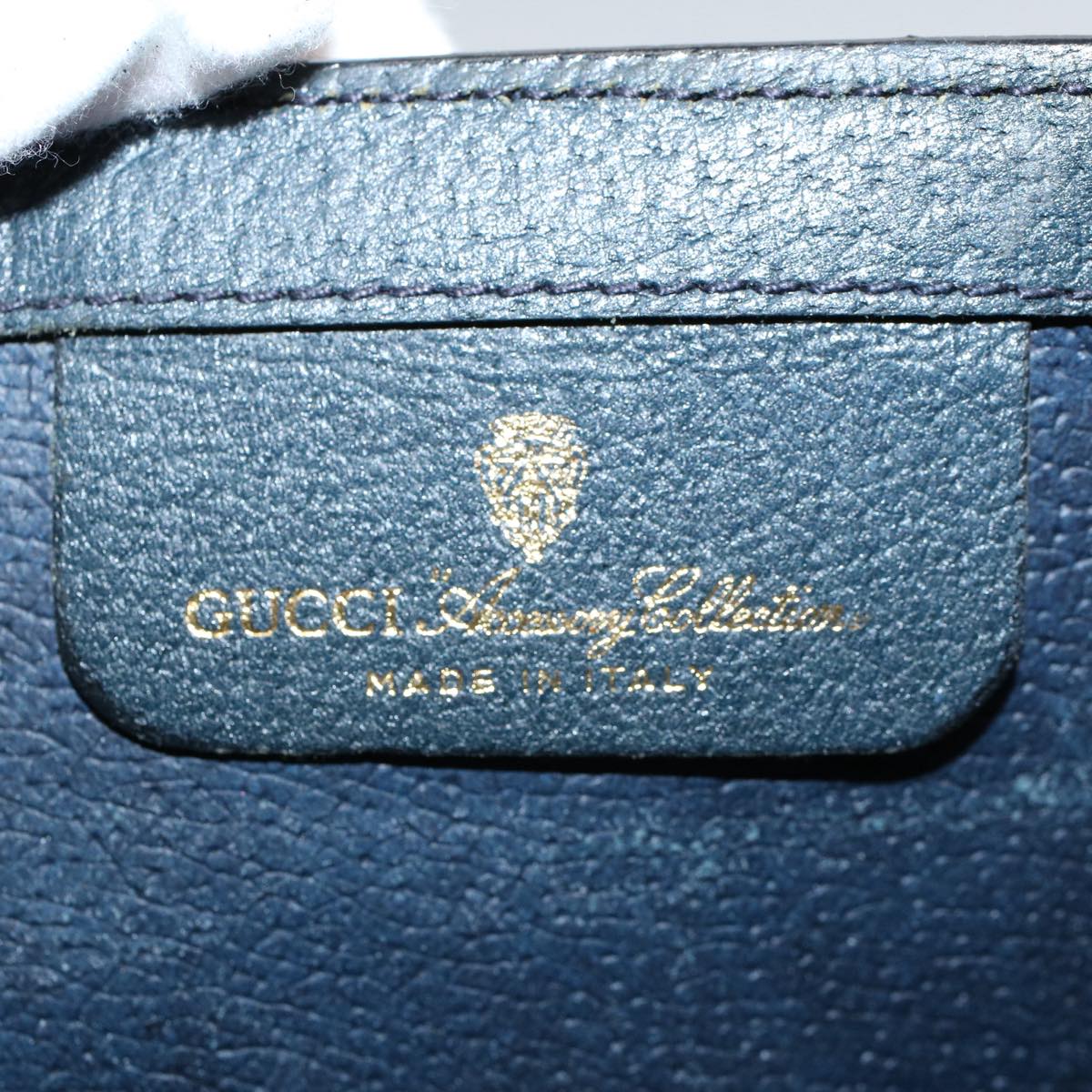 GUCCI GG Supreme Sherry Line Clutch Bag Gray Red Navy 89 01 006 55745