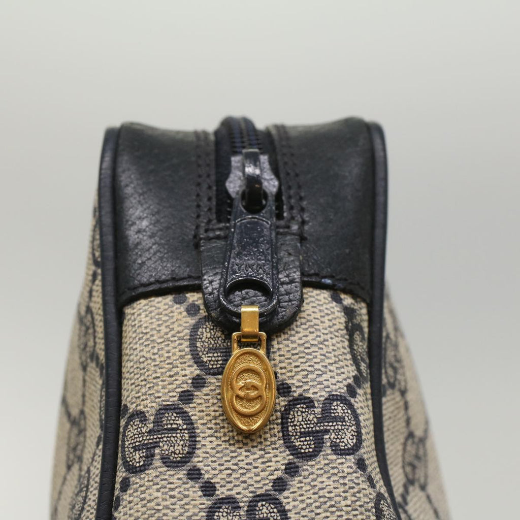 GUCCI GG Supreme Sherry Line Clutch Bag Gray Red Navy 63 01 012 55753