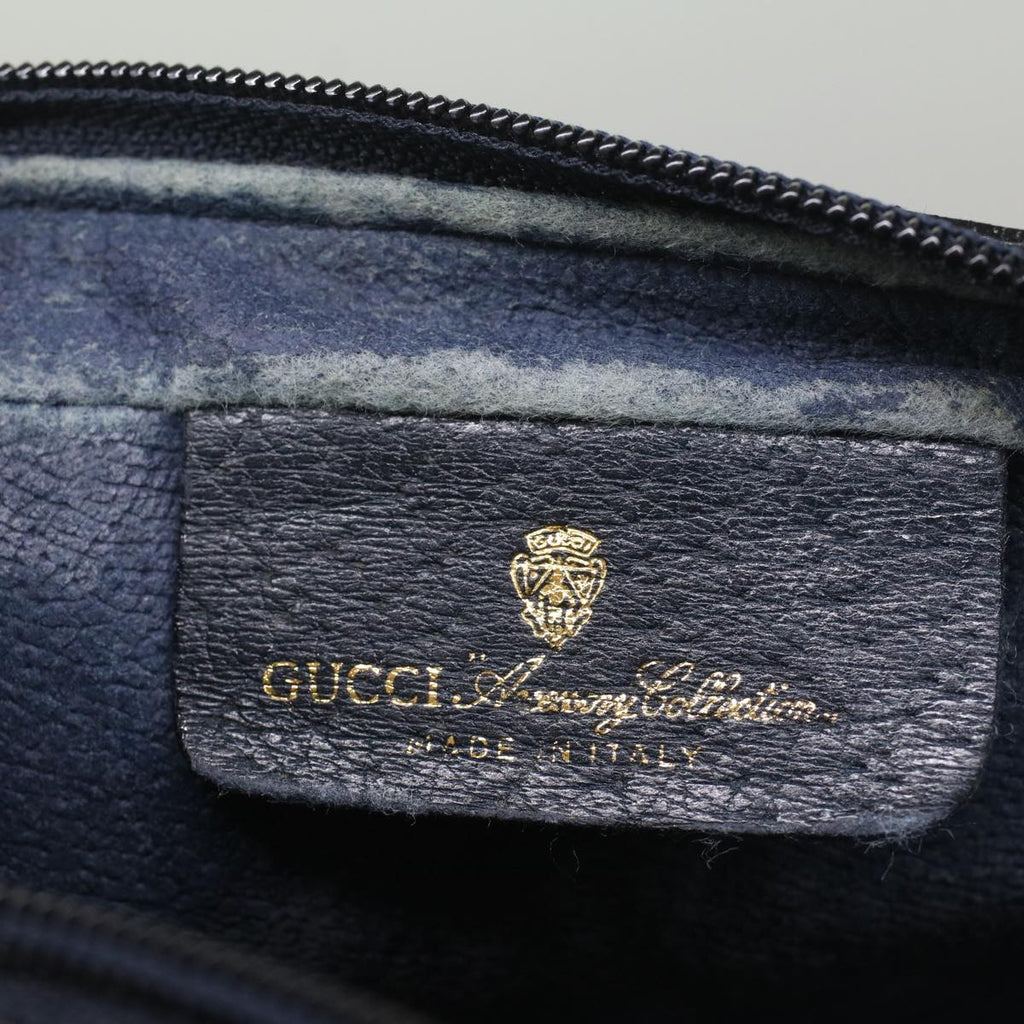 GUCCI GG Supreme Sherry Line Clutch Bag Gray Red Navy 63 01 012 55753