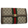 GUCCI GG Supreme Web Sherry Line Clutch Bag Beige Red 41 014 3087 25 55754