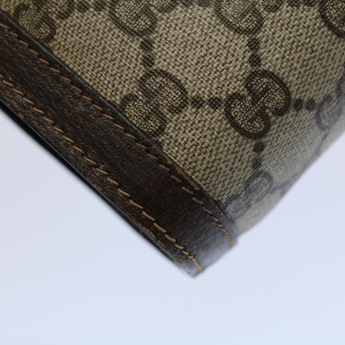 GUCCI GG Supreme Web Sherry Line Clutch Bag Beige Red 41 014 3087 25 55754