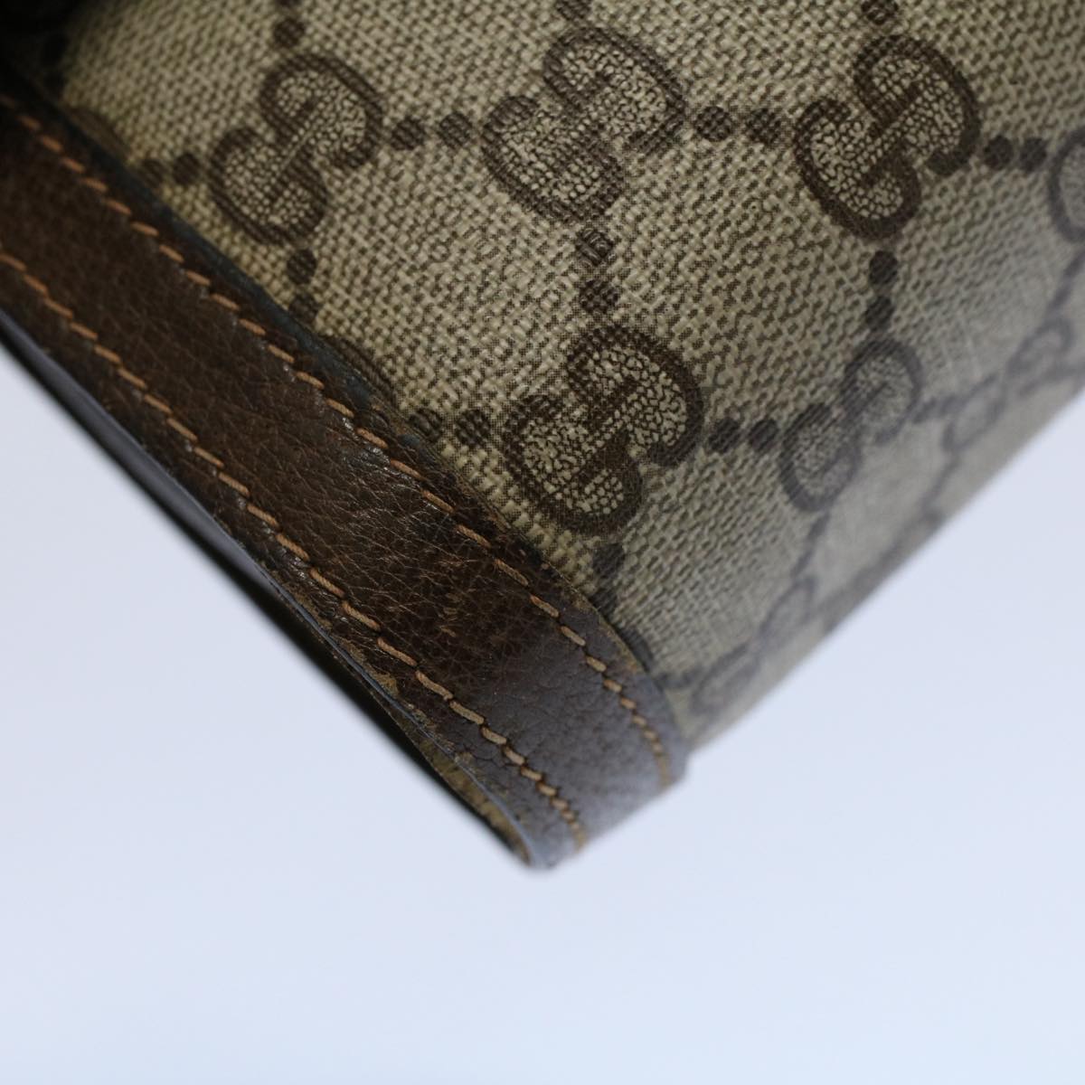 GUCCI GG Supreme Web Sherry Line Clutch Bag Beige Red 41 014 3087 25 55754