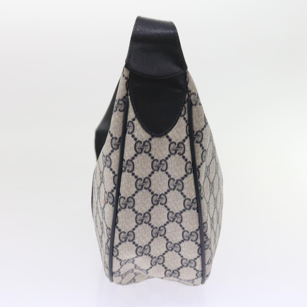 GUCCI GG Canvas Sherry Line Shoulder Bag PVC Leather Navy 10 12 3840 55760