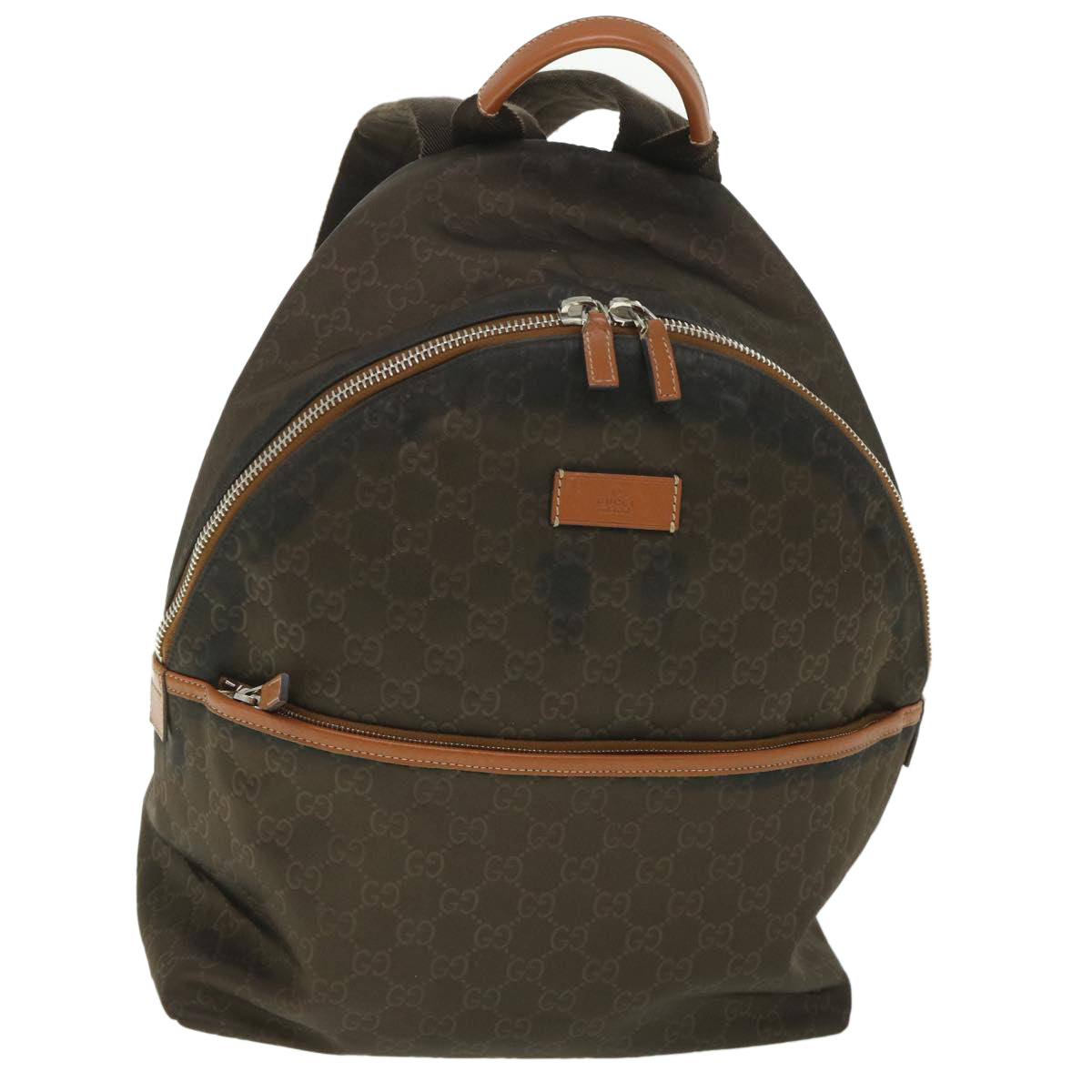 GUCCI GG Canvas Backpack Nylon Brown 190278 55856