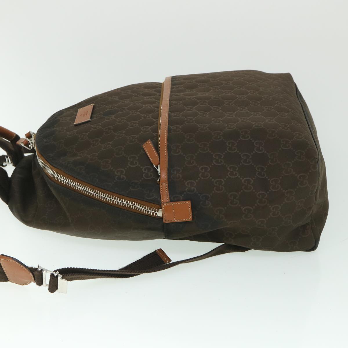 GUCCI GG Canvas Backpack Nylon Brown 190278 55856