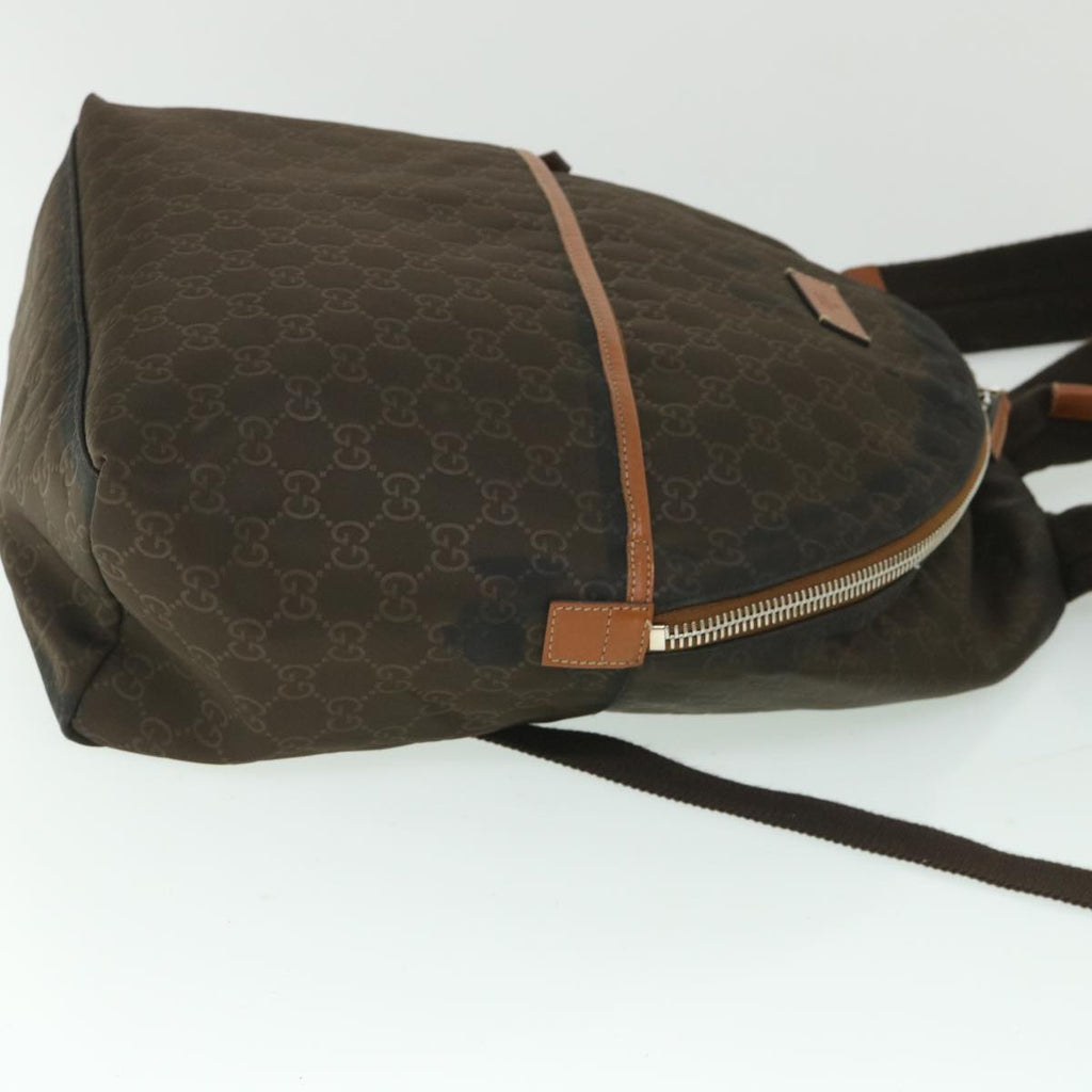 GUCCI GG Canvas Backpack Nylon Brown 190278 55856