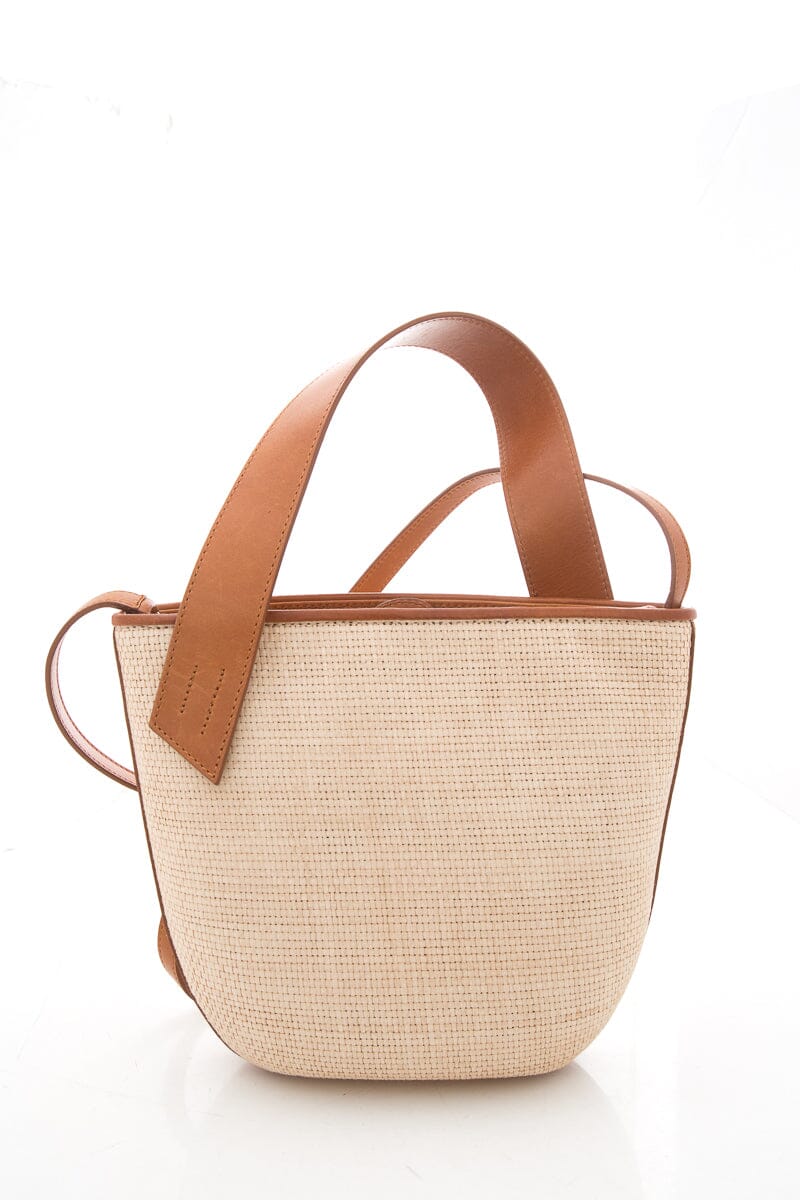 TL-180 Brown & Beige Woven Handbag