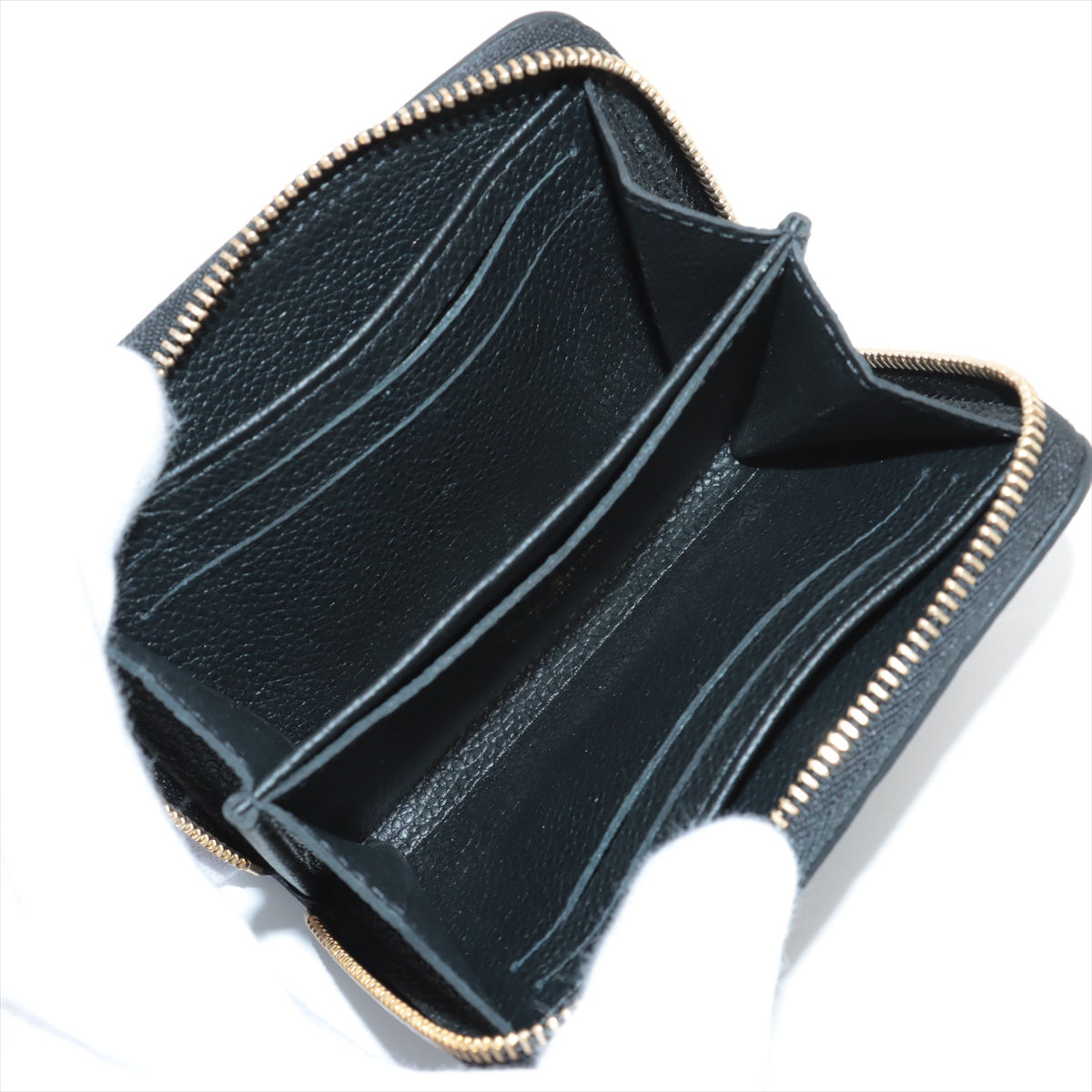 Louis Vuitton Monogram Amplant Zippy Coin Pass M60574 Noir Coin Case