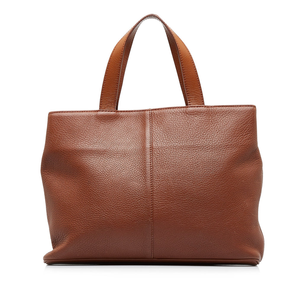 Brown Burberry Leather Tote