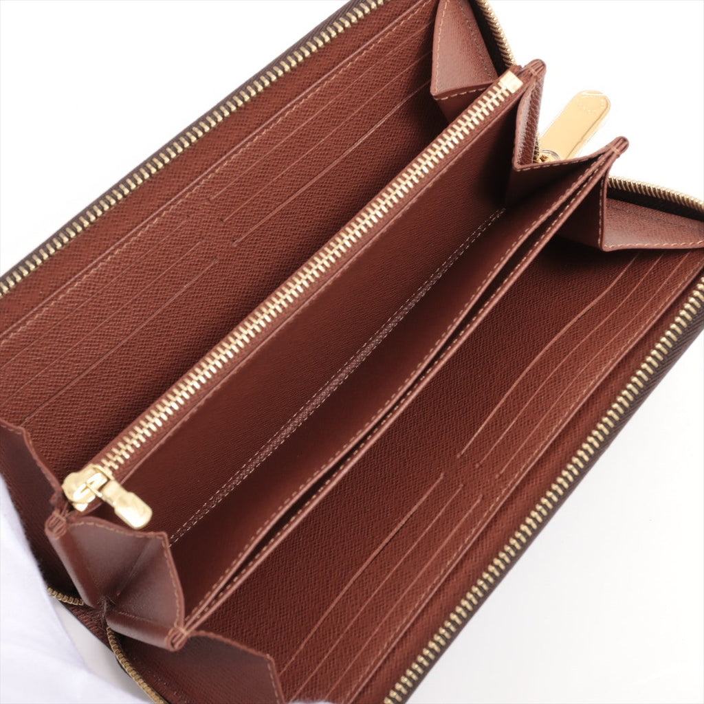 Louis Vuitton Monogram Zippyr Wallet M42616 Brown Round Zipper Wallet
