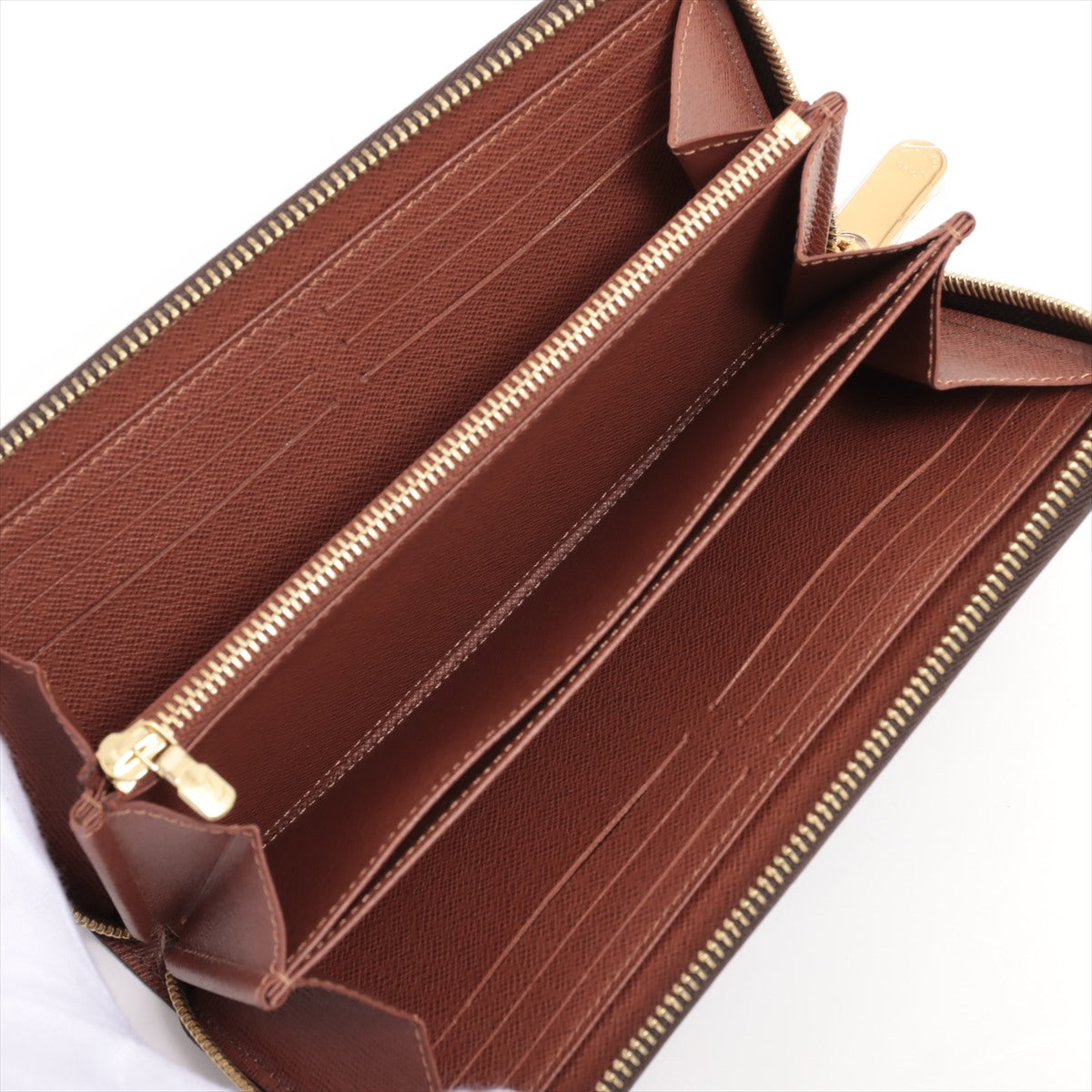 Louis Vuitton Monogram Zippyr Wallet M42616 Brown Round Zipper Wallet