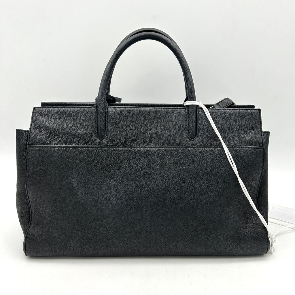 SAINT LAURENT Grained Calfskin Small Cabas Rive Gauche Black LA13279