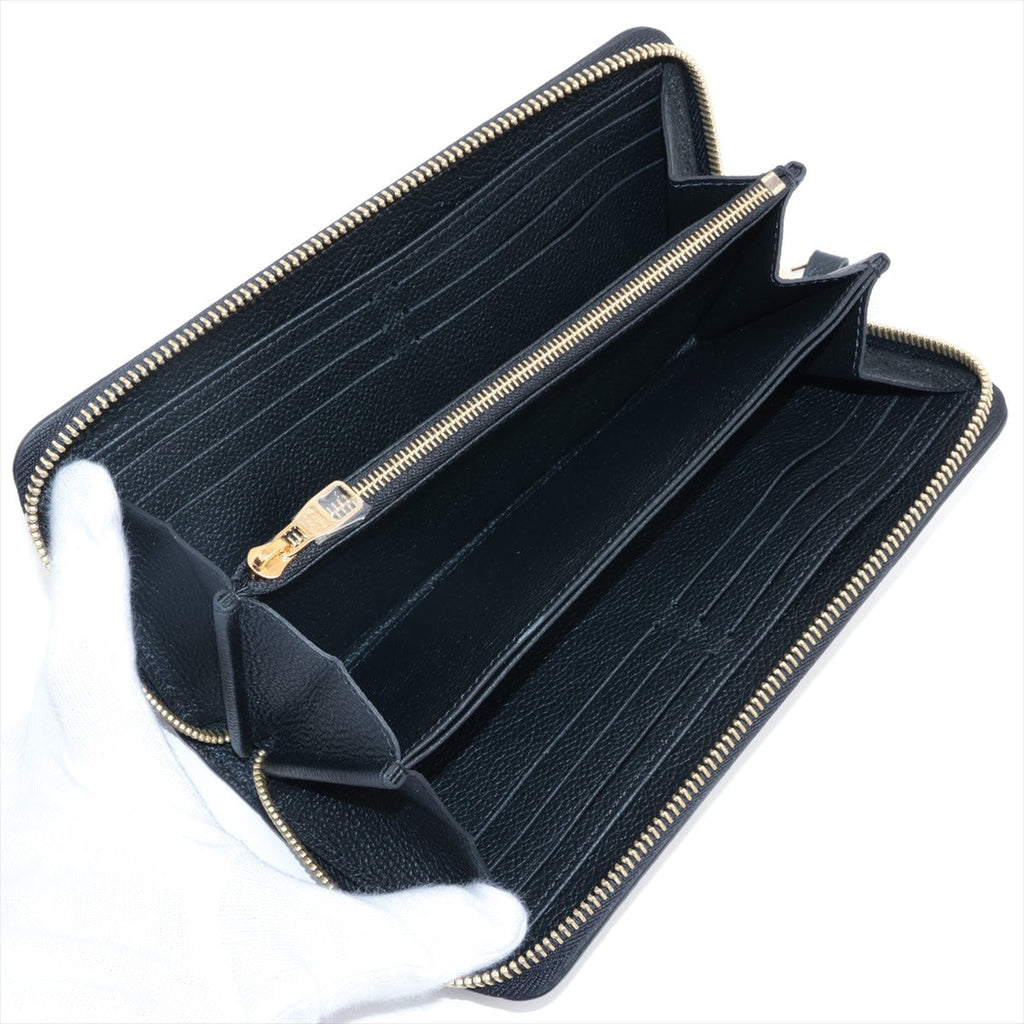 Louis Vuitton Bi-Color Monogram Amplant  Wallet M80481 NoirCreme Round Zip Wallet