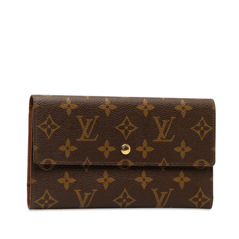 ルイ ヴィトン モノグラム ポルト トレゾール インターナショナル 長財布 M61215 ブラウン PVC レザー レディース LOUIS VUITTON 【中古】｜【銀座パリス】　楽天市場店