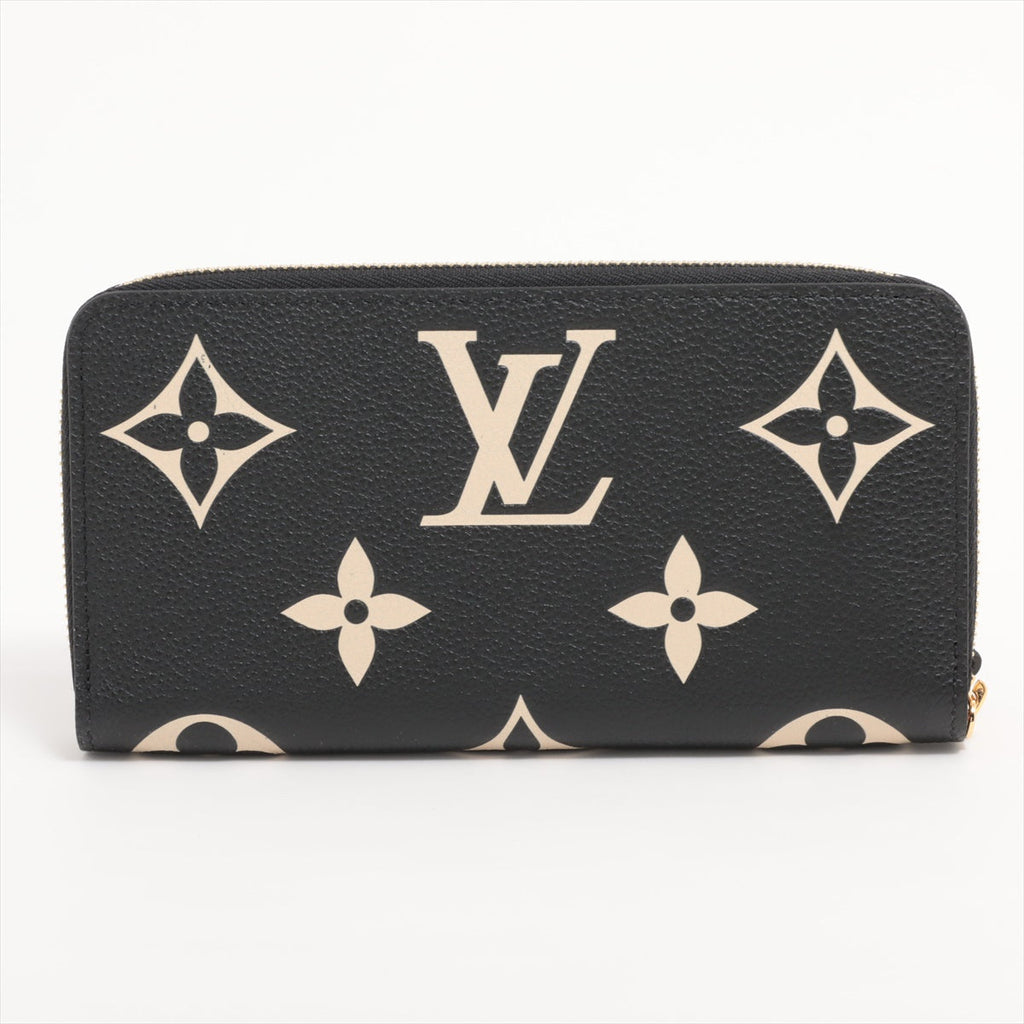 Louis Vuitton Bi-Color Monogram Implant Zippyr Wallet M80481 Noneir Round Zipper Wallet