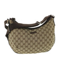 GUCCI GG Canvas Shoulder Bag Beige Brown 181092 56054