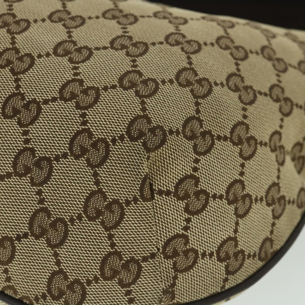 GUCCI GG Canvas Shoulder Bag Beige Brown 181092 56054