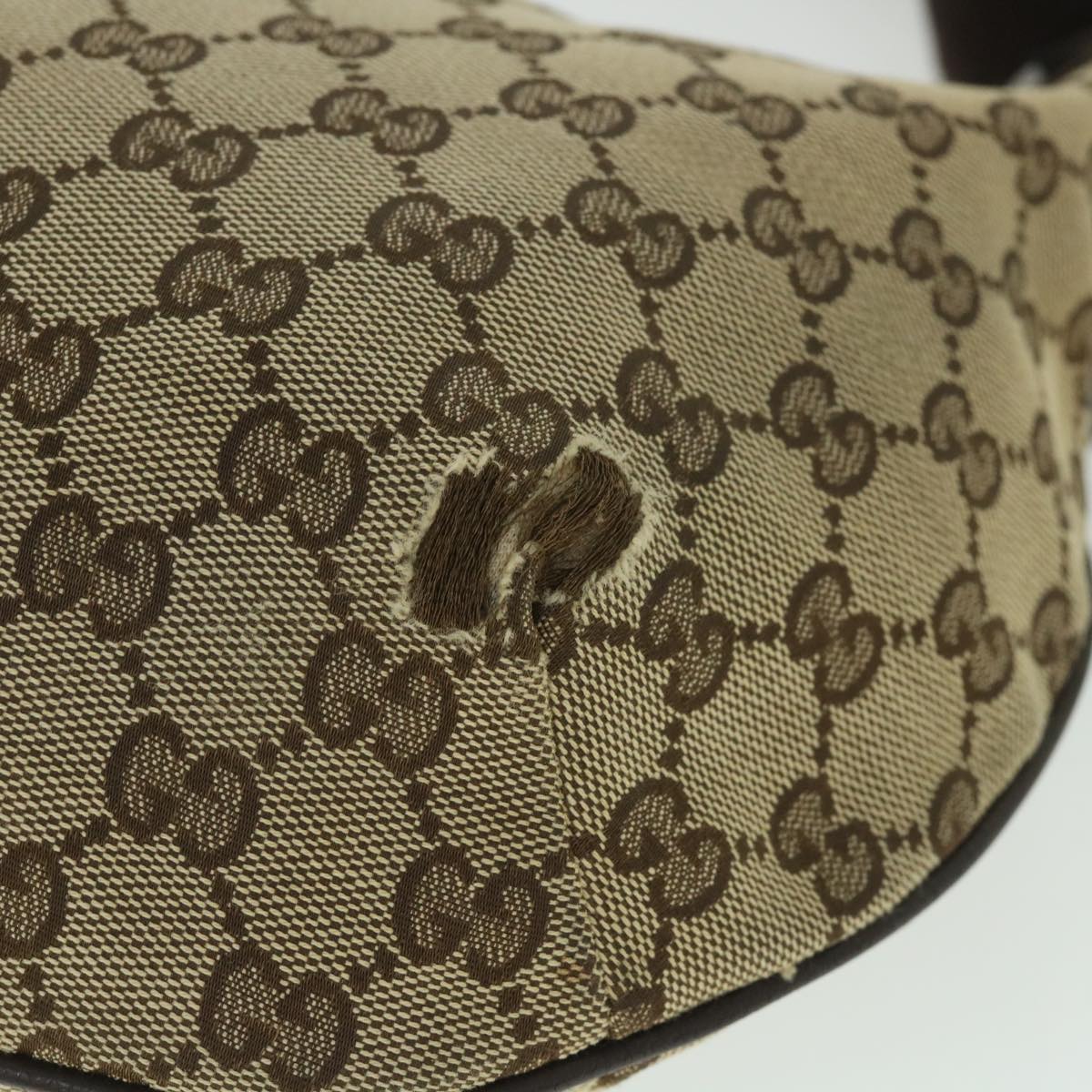GUCCI GG Canvas Shoulder Bag Beige Brown 181092 56054