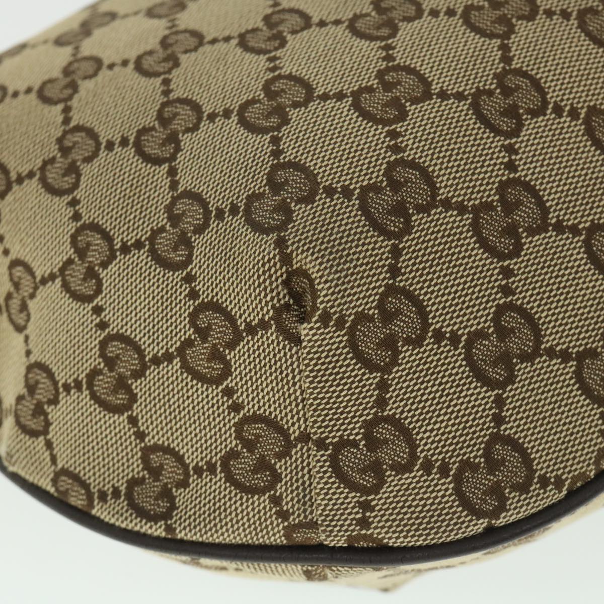 GUCCI GG Canvas Shoulder Bag Beige Brown 181092 56054