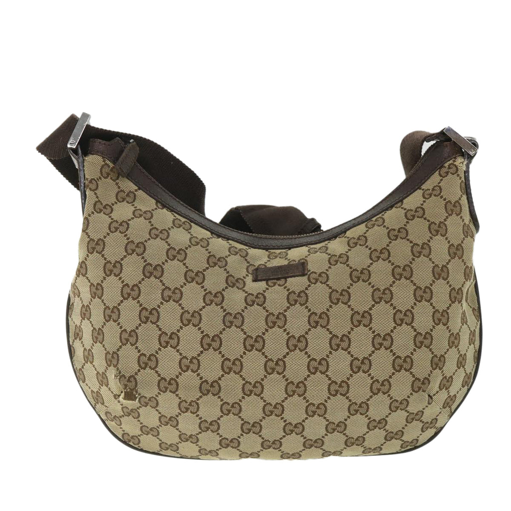 GUCCI GG Canvas Shoulder Bag Beige Brown 181092 56054