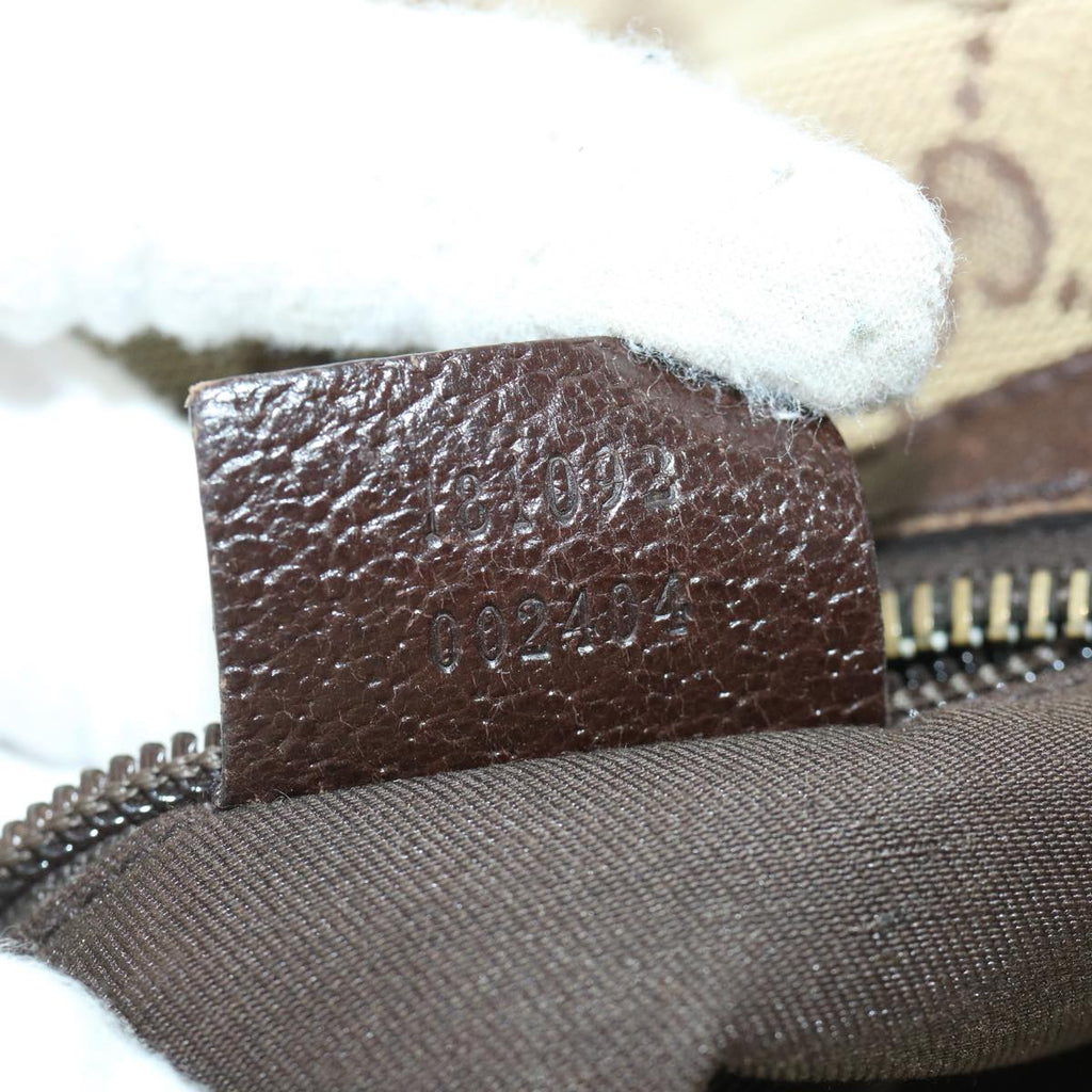 GUCCI GG Canvas Shoulder Bag Beige Brown 181092 56054