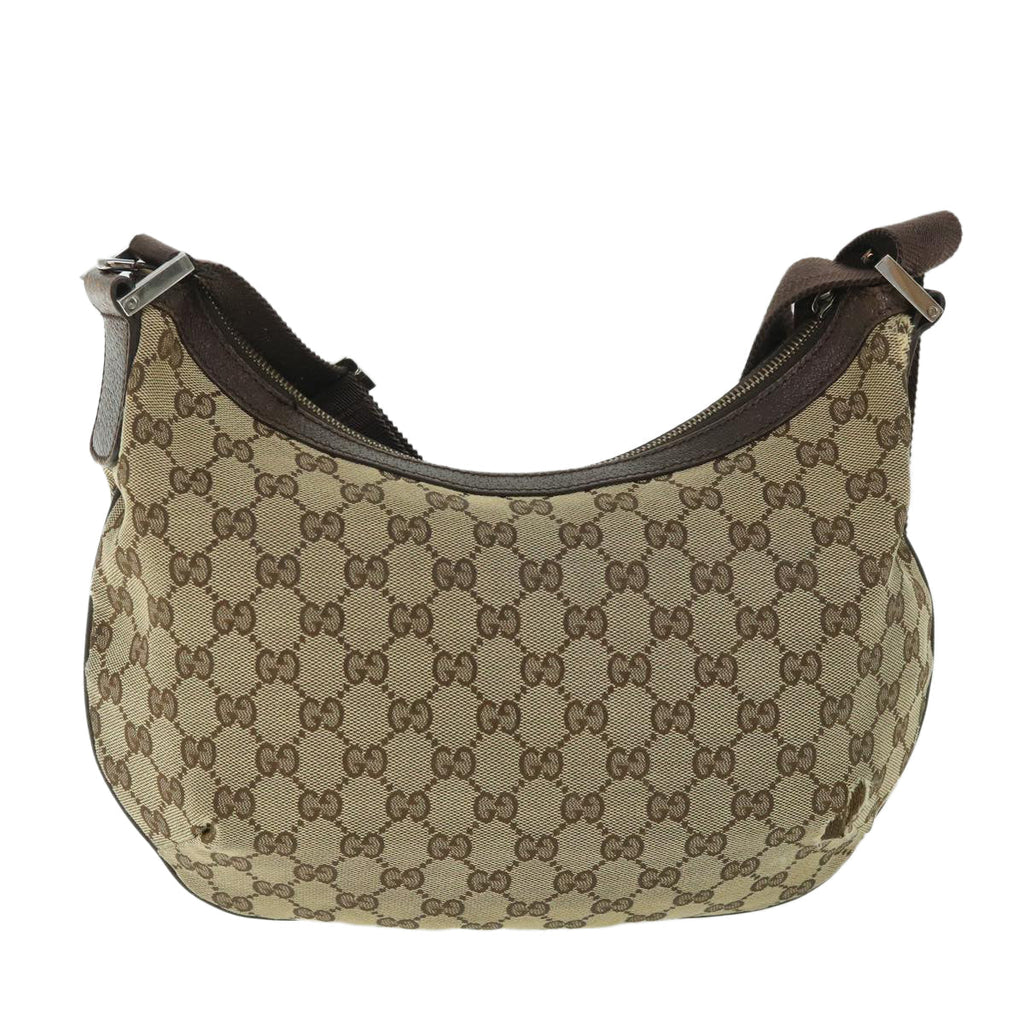 GUCCI GG Canvas Shoulder Bag Beige Brown 181092 56054