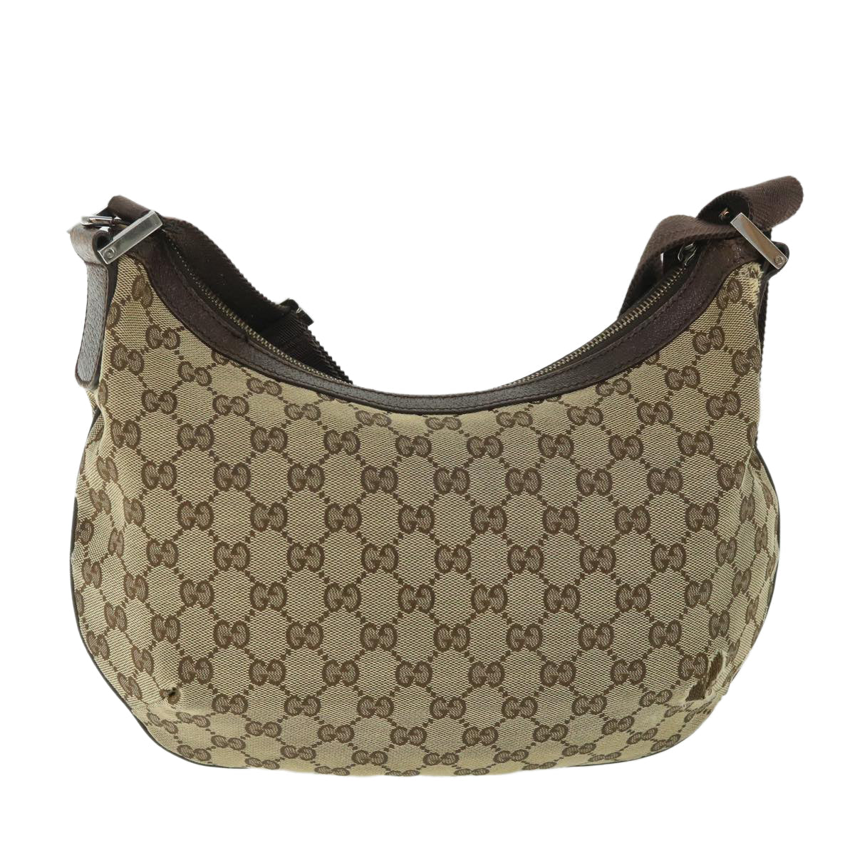 GUCCI GG Canvas Shoulder Bag Beige Brown 181092 56054