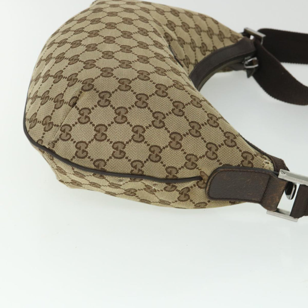 GUCCI GG Canvas Shoulder Bag Beige Brown 181092 56054