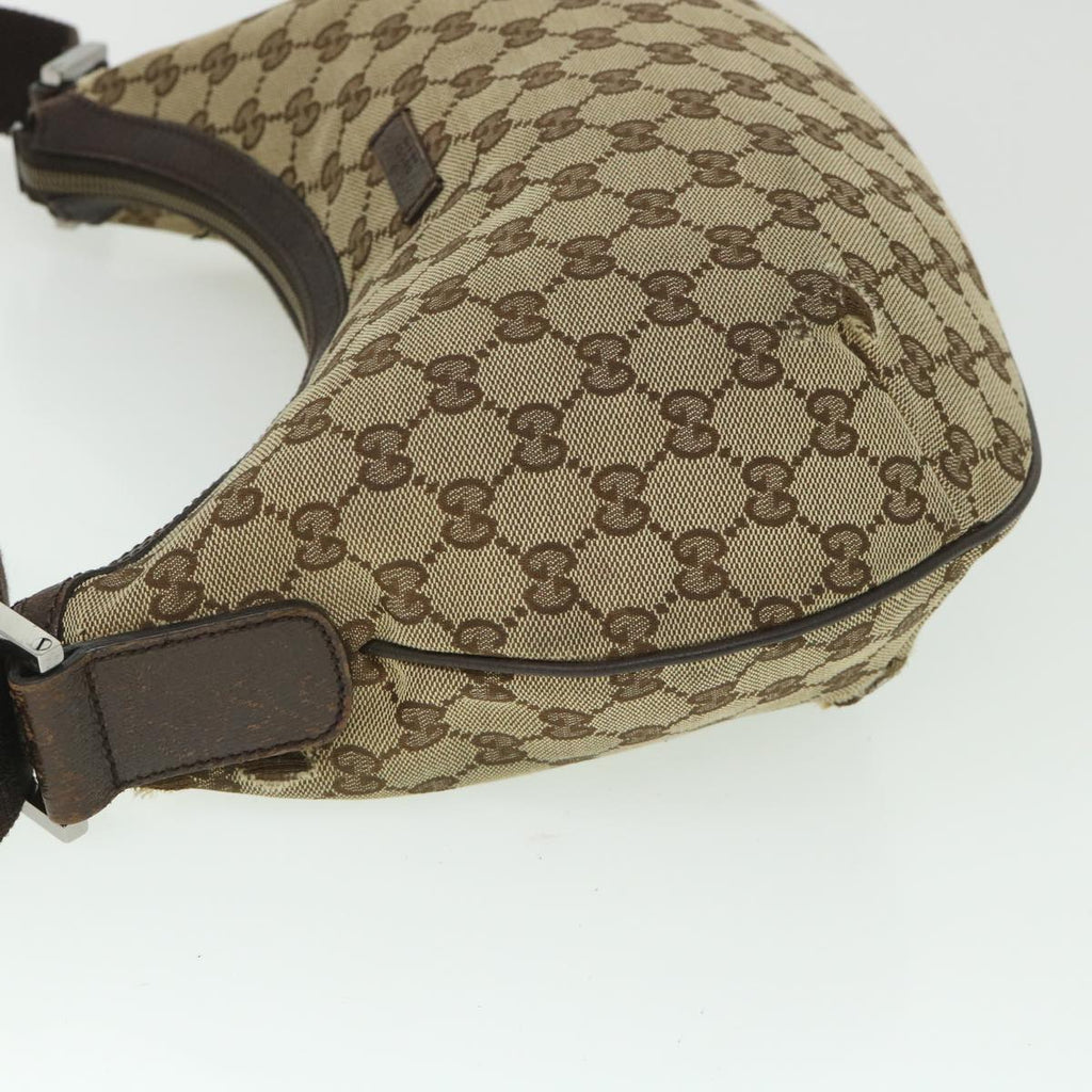 GUCCI GG Canvas Shoulder Bag Beige Brown 181092 56054
